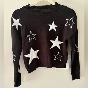 Mi Ami from Francesca’s Black and White Star Sweater girls 14